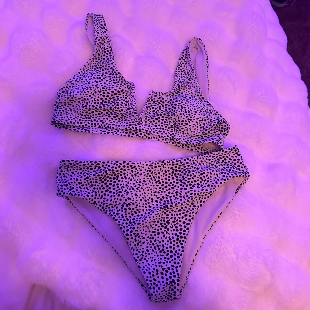 Black and white swimsuit